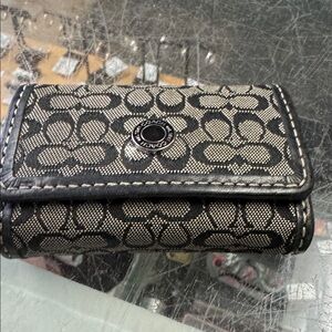 Black Coach Contact Lens Case